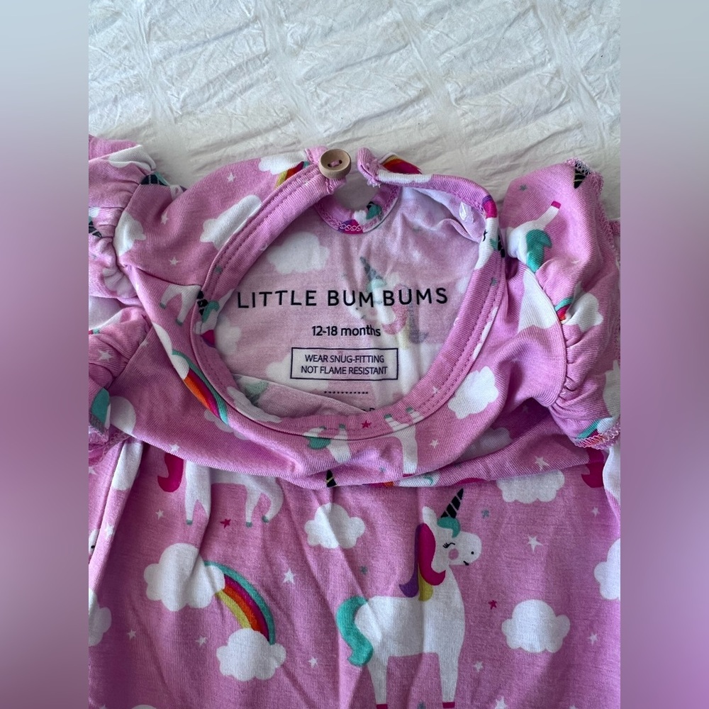 Little Bum Bums / Bums & Roses Pink Unicorn Twirl Dress Size 12-18M GUC - Picture 6 of 7